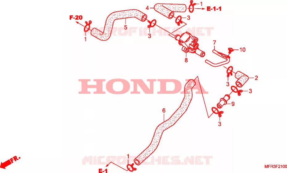 SYSTÈME D'AIR AUXILIAIRE Honda MOTO 1300 VT 2011  VT1300CXA