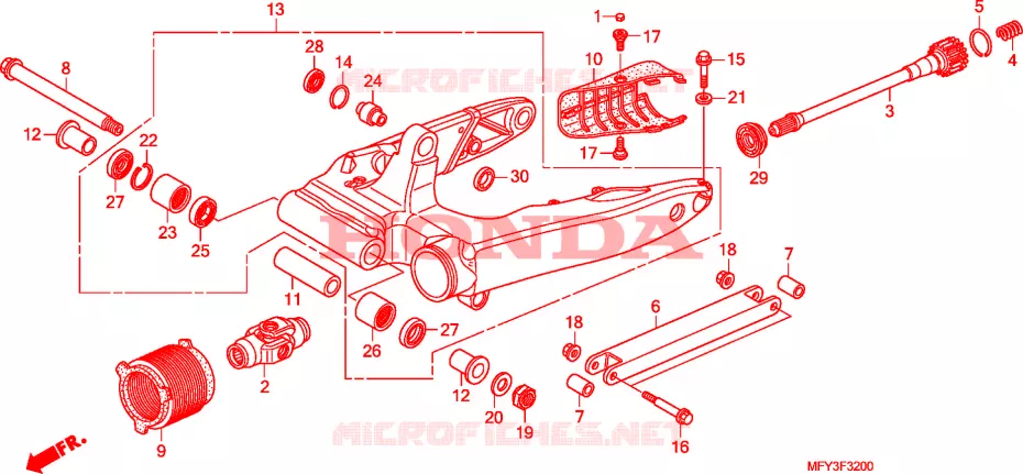 BRAS OSCILLANT Honda MOTO 1300 VT 2010  VT1300CRAA