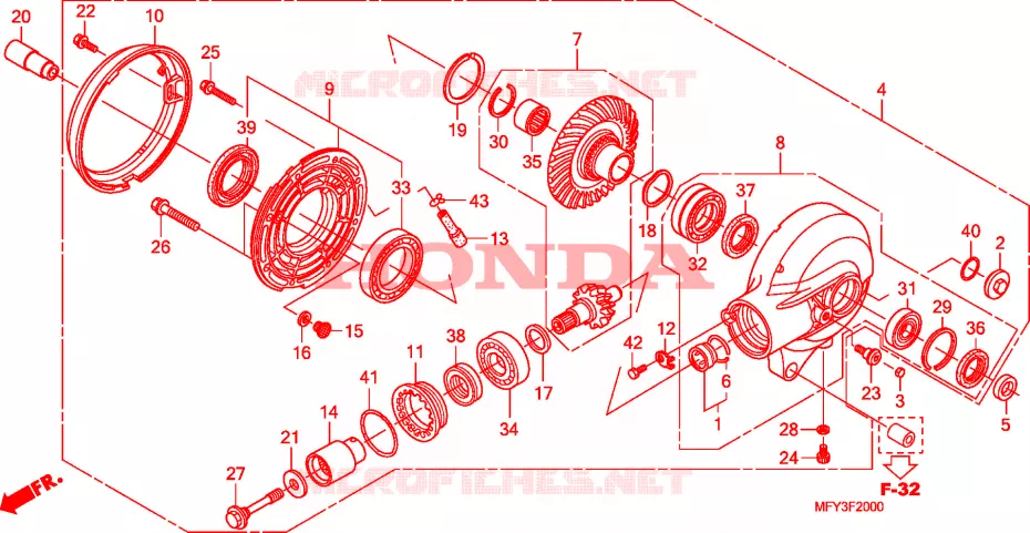 COUPLE CONIQUE Honda MOTO 1300 VT 2011  VT1300CRB