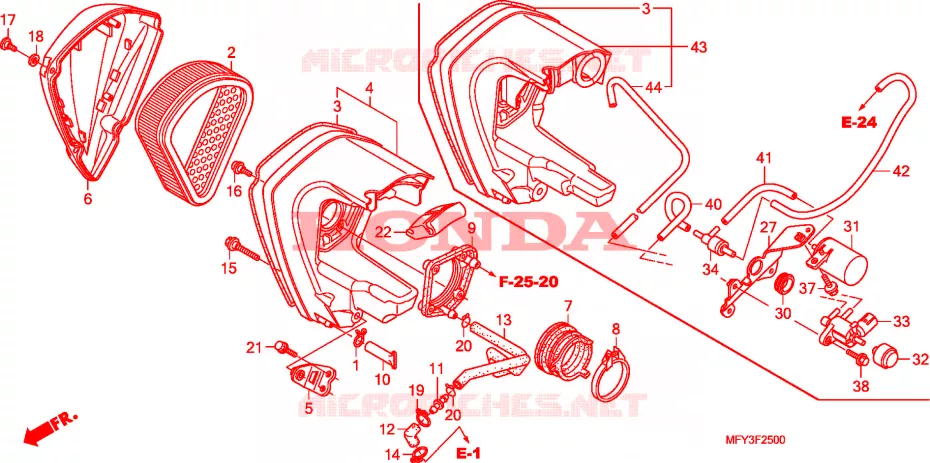 FILTRE A AIR Honda MOTO 1300 VT 2011  VT1300CRAB