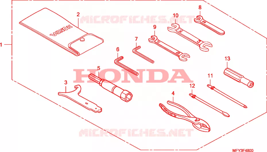 OUTIL Honda MOTO 1300 VT 2011  VT1300CRAB