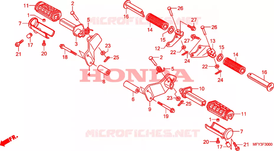 REPOSE PIED Honda MOTO 1300 VT 2011  VT1300CRB