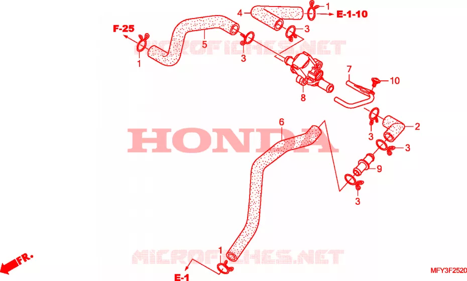 SOUPAPE DE COMMANDE   INJECTION AIR Honda MOTO 1300 VT 2012  VT1300CSAB