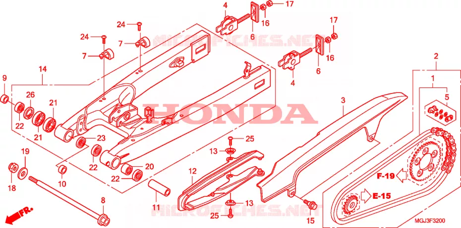 BRAS OSCILLANT Honda MOTO 1000 CBF 2011  CBF1000FSB