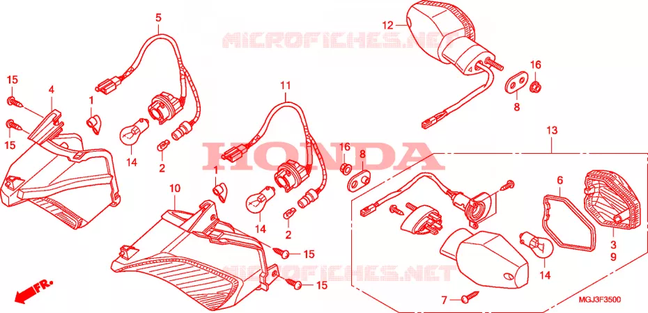 CLIGNOTANT Honda MOTO 1000 CBF 2011  CBF1000FSB
