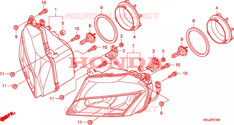 PHARE Honda MOTO 1000 CBF 2011  CBF1000FSB