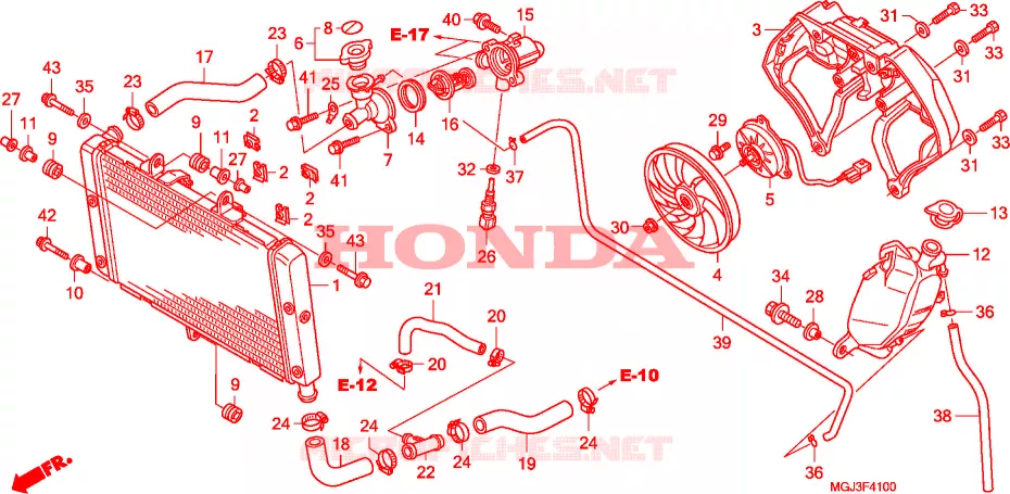 RADIATEUR Honda MOTO 1000 CBF 2011  CBF1000FSB