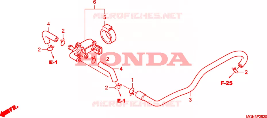 COMMANDE INJECTION D'AIR SOUPAPE Honda MOTO 600 CBF 2010  CBF600SAA