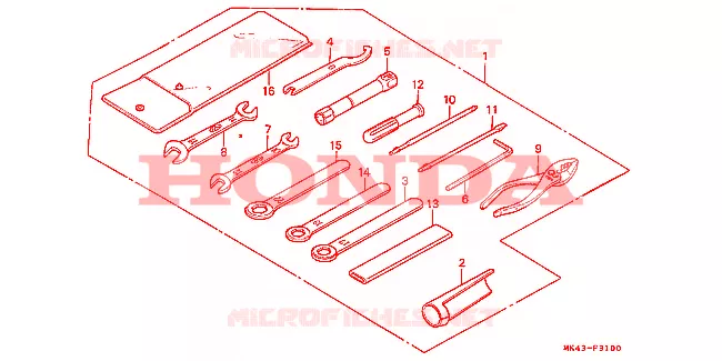 OUTIL Honda MOTO 500 XBR 1987  XBR500H