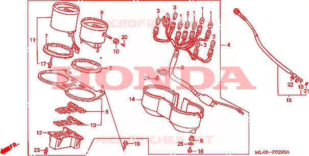 COMPTEUR Honda MOTO 450 CB 1986  CB450SG