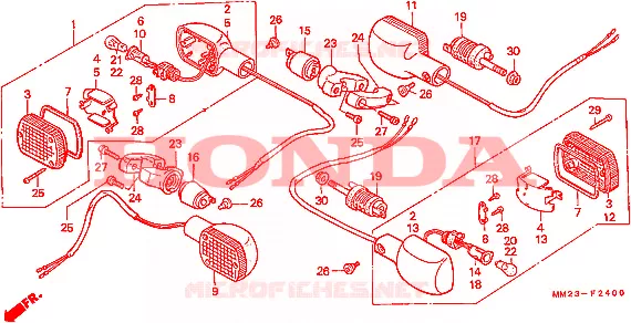 CLIGNOTANT Honda MOTO 450 CM 1987  CMX450CH