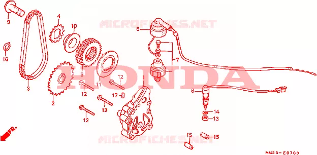 POMPE A HUILE Honda MOTO 450 REBEL 1987  CMX450CH