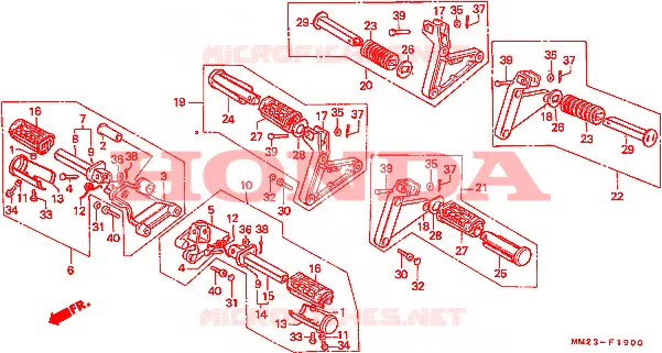 REPOSE PIED Honda MOTO 450 CM 1987  CMX450CH