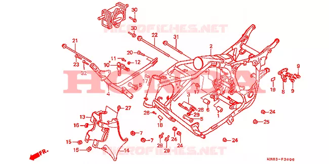 CADRE Honda MOTO 1100 SHADOW 1993  VT1100CP