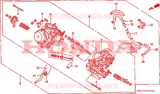 CARBURATEUR(ENS.) Honda MOTO 1100 SHADOW 1994  VT1100CR