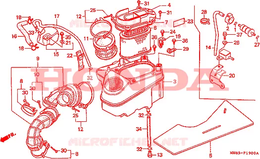 FILTRE A AIR Honda MOTO 1100 SHADOW 1992  VT1100CN