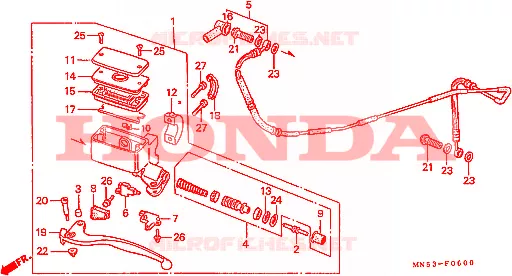 MAITRE-CYLINDRE Honda MOTO 1500 GOLD-WING 1990  GL1500L