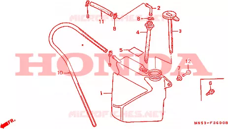 VASE D'EXPANSION Honda MOTO 1500 GOLD-WING 1991  GL1500AM