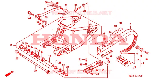 BRAS OSCILLANT Honda MOTO 600 SHADOW 1992  VT600CN