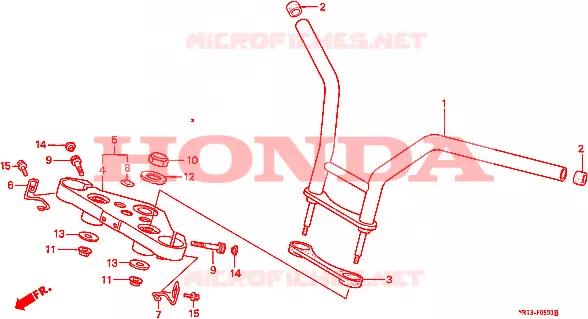 GUIDON - TE DE FOURCHE Honda MOTO 600 SHADOW 1989  VT600CK