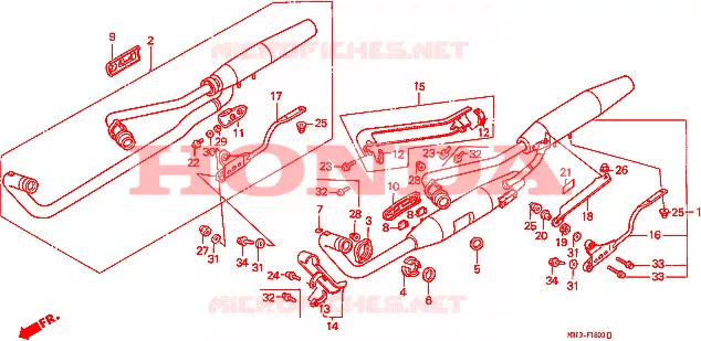 SILENCIEUX D'ECHAPPEMENT Honda MOTO 600 STEED 1993  NV600CP