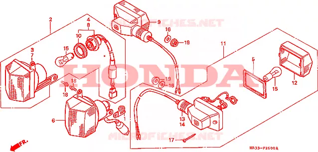 CLIGNOTANT Honda MOTO 500 CBR 1991  CBR500FM