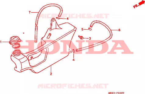 VASE D'EXPANSION Honda MOTO 800 PC800 1989  PC800K