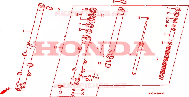 FOURCHE Honda MOTO 1000 CBR 1991  CBR1000FM