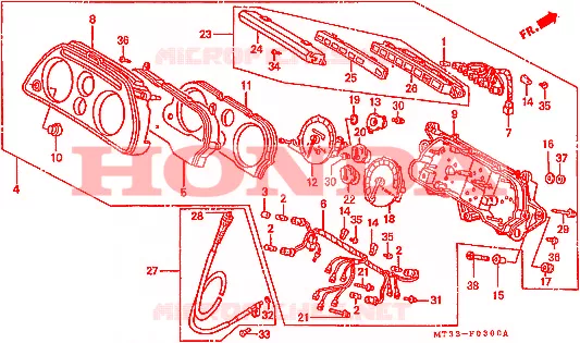 COMPTEUR (ST1100L/M/N/P/R) Honda MOTO 1100 PAN-EUROPEAN 1990  ST1100L