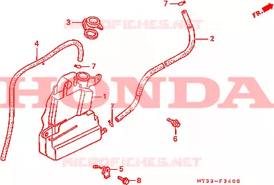 VASE D'EXPANSION (ST1100L/M/N/P/R) Honda MOTO 1100 PAN-EUROPEAN 1992  ST1100N