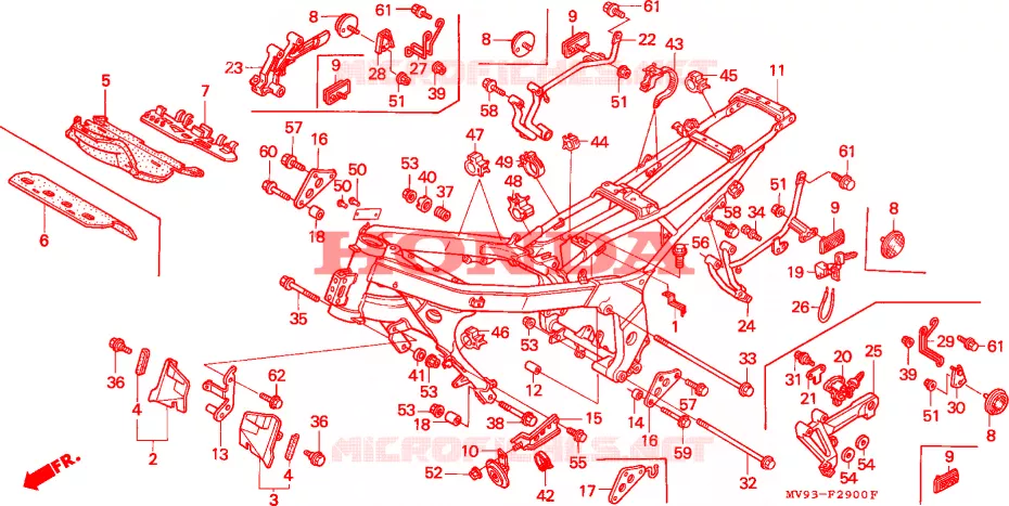 CADRE Honda MOTO 600 CBR 1995  CBR600FS