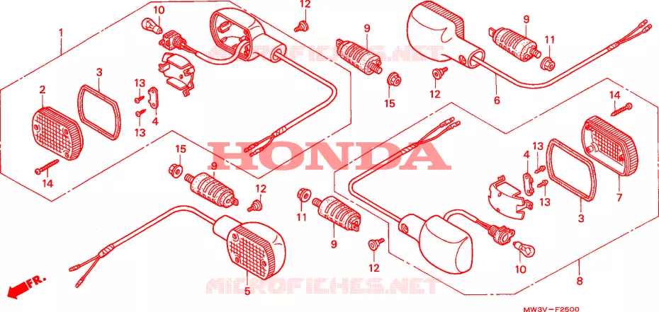 CLIGNOTANT Honda MOTO 750 CB 2003  CB750F21