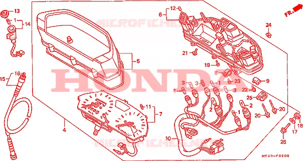 COMPTEUR Honda MOTO 500 NX 1993  NX500P
