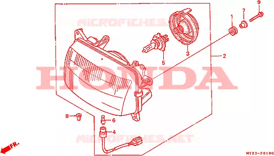 PHARE Honda MOTO 650 NX 1993  NX650P