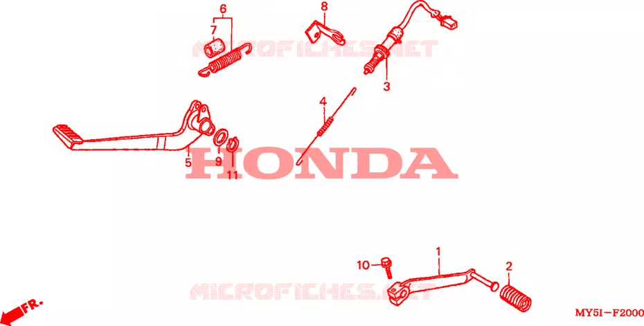PEDALE Honda MOTO 500 CB 2002  CB5002