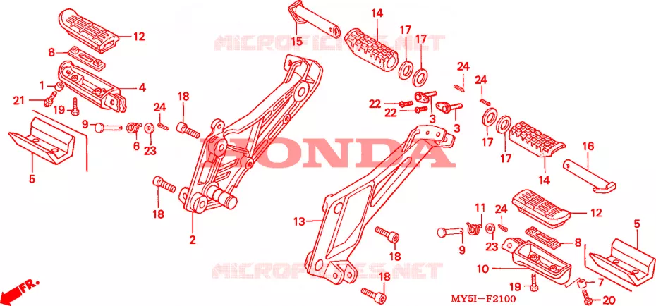 REPOSE PIED Honda MOTO 500 CB 2001  CB5002