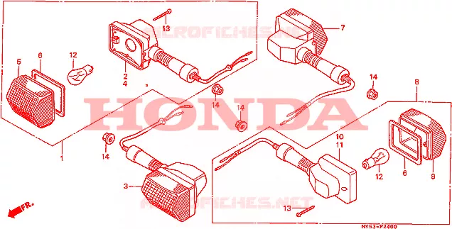 CLIGNOTANT Honda MOTO 500 CB 1994  CB500R