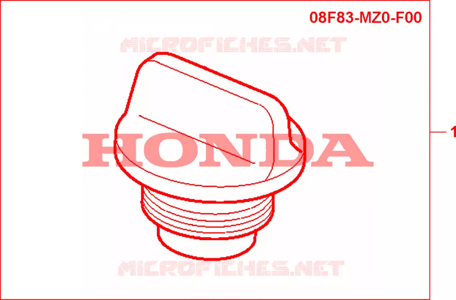 BOUCHON D'HUILE CHROME Honda MOTO 1500 GOLD-WING 2001  GL1500CD1