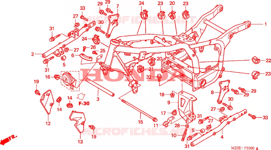 CADRE Honda MOTO 1500 GOLD-WING 2002  GL1500C2