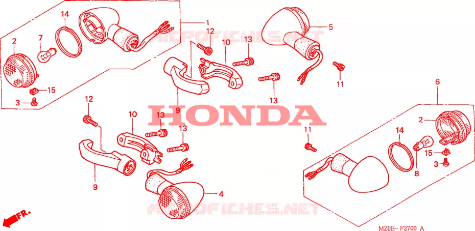 CLIGNOTANT Honda MOTO 1500 GOLD-WING 2003  GL1500CD3