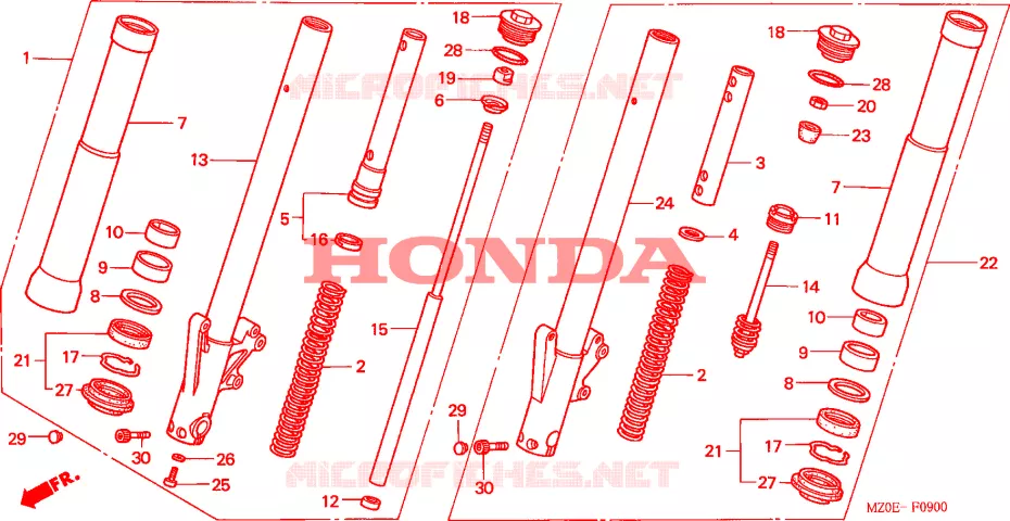 FOURCHE Honda MOTO 1500 GOLD-WING 2001  GL1500CD1