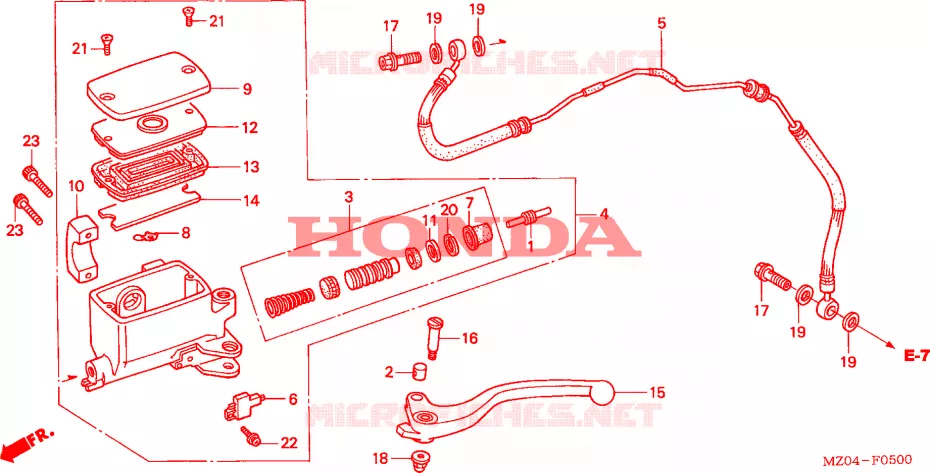 MAITRE-CYLINDRE Honda MOTO 1500 GOLD-WING 2002  GL1500C2