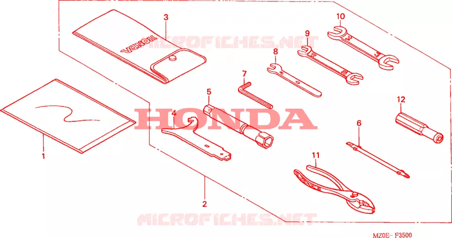 OUTIL Honda MOTO 1500 GOLD-WING 2002  GL1500CD2
