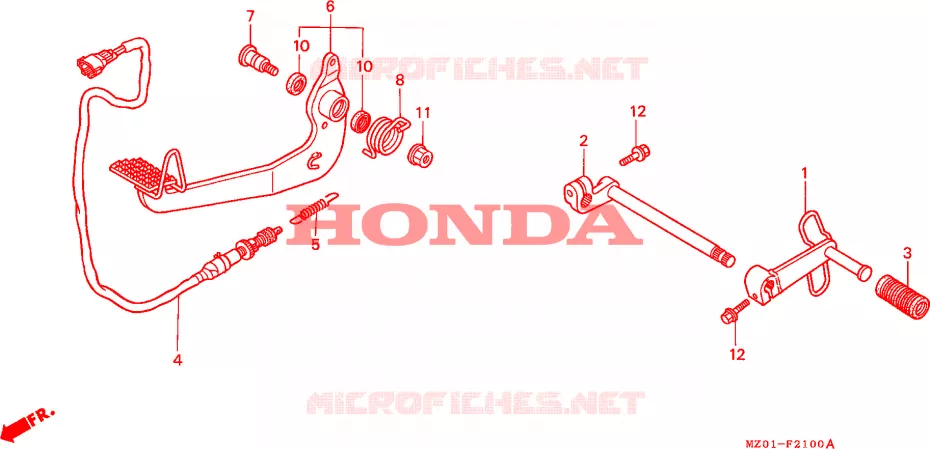 PEDALE Honda MOTO 1500 GOLD-WING 2001  GL1500CD1
