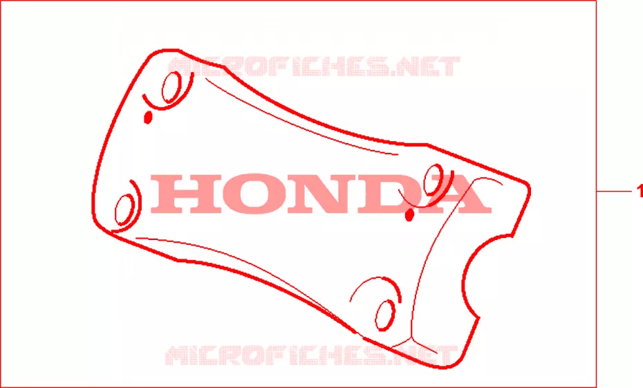 PONTET DE GUIDON CHROME Honda MOTO 1500 GOLD-WING 2002  GL1500C2