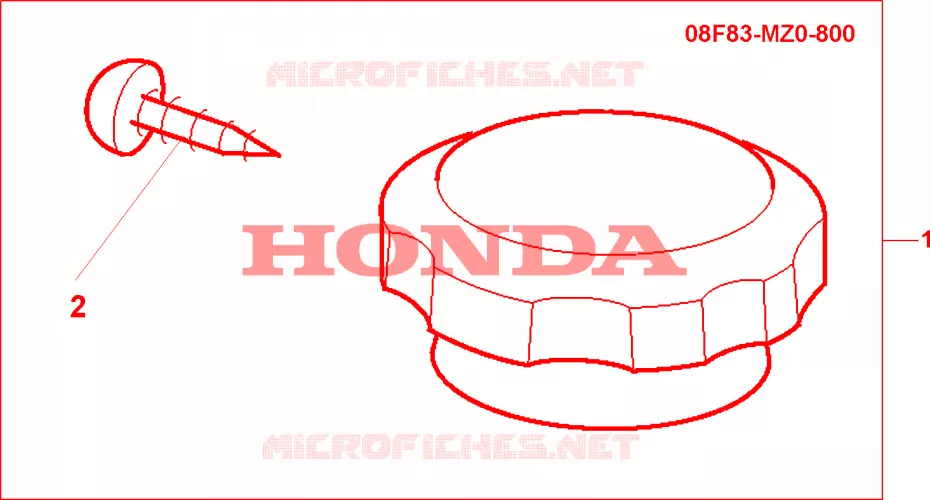 BOUCHON DE RADIATEUR CHROME Honda MOTO 1500 GOLD-WING 1999  GL1500CX