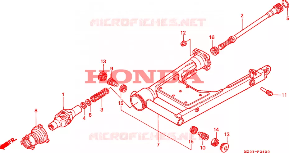 BRAS OSCILLANT Honda MOTO 1500 GOLD-WING 2000  GL1500CTY