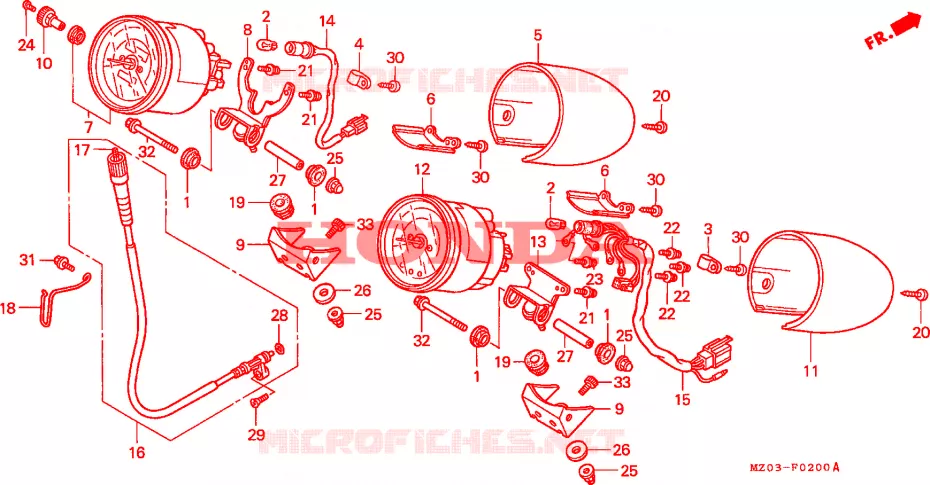 COMPTEUR Honda MOTO 1500 GOLD-WING 2000  GL1500CTY