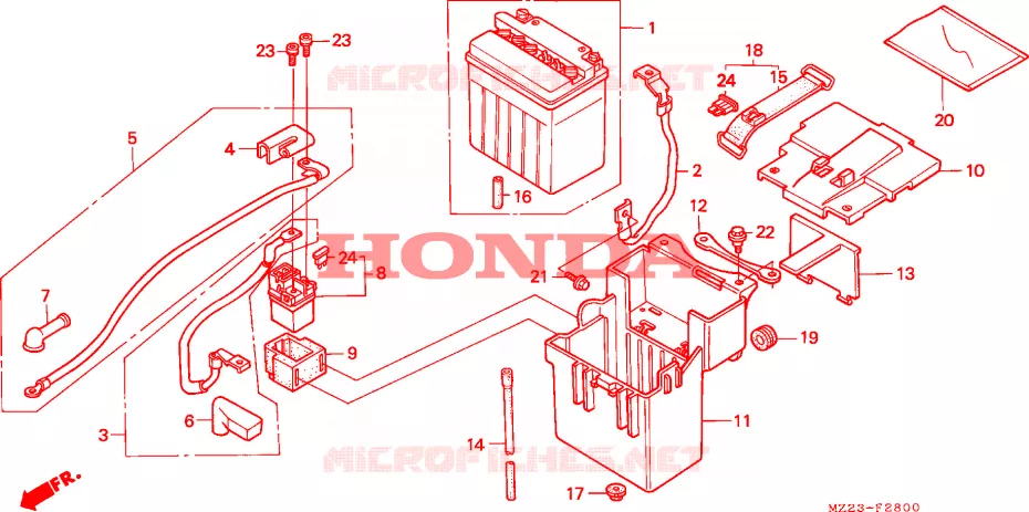 BATTERIE Honda MOTO 1000 CBR 1995  CBR1000FS