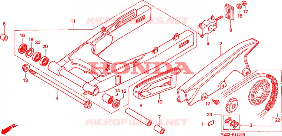 BRAS OSCILLANT Honda MOTO 1000 CBR 1993  CBR1000FP